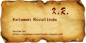 Kelemen Rozalinda névjegykártya